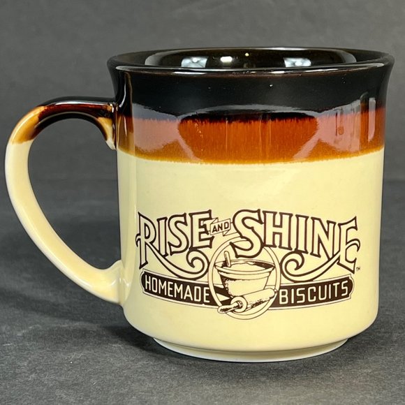 Vintage Hardees Coffee Tea Mug Rise and Shine Homemade Biscuits 1986 Farmhouse - Picture 1 of 7
